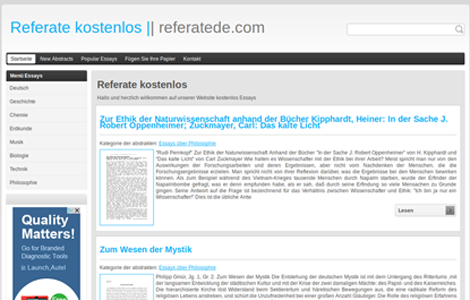 Уеб сайт за реферати на немски език